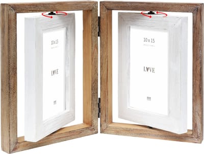 Deknudt Frames fotolijst S67UE1 H2V - wit - tweeluik - 4x 10x15 cm