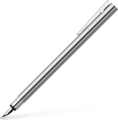 Faber-Castell vulpen - NEO Slim - glanzend RVS - M - FC-342000
