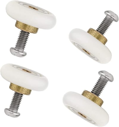 Douchedeur Rollers 4 Stuks - Vervangende Wieltjes voor Douchecabine - Schuifdeur Beslag - Universeel & Roestvrij- 23 mm