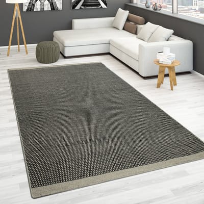 Paco Home Handgeweven tapijt, platgeweven, 100% wol in Scandinavische stijl in verschillende kleuren 120x170 cm