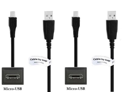 2 stuks OneOne 1,0m Micro USB kabel. Stevige laadkabel. Oplaadkabel snoer past op past op Samsung Galaxy J4 +, J5, J6, J6 Plus, J7, J8, M01, M01 Core, M01s, M02, M10, Ace, Champ, Chat, Corby, Core, Express, Fame, Gio, Grand
