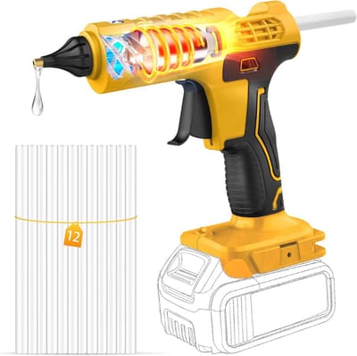 Draadloze Lijmpistool - Accu Lijmpistool - Hobby Projecten Maken - Snel Opwarmend - 100W - Zwart