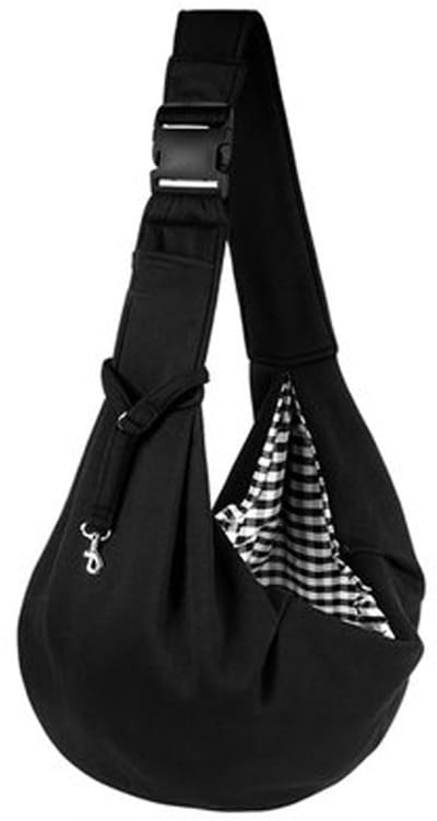 Hondendraagtas - 30 cm - Verstelbaar tot 10 kg - Zwart - Buiten wandelen met honden en katten