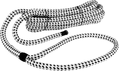 Aanleglijn Touw - Meertouw Boot - Watersport Varen - Kernmantelconstructie Scheurvast - 15 Meter 14mm - Wit Zwart
