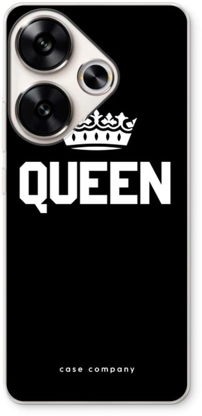 Case Company® - Hoesje geschikt voor Xiaomi Poco F6 hoesje - Queen zwart - Soft Cover Telefoonhoesje - Bescherming aan alle Kanten en Schermrand