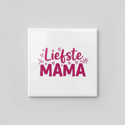 Liefste Mama Keramische Tegel 15x15 cm – Liefdevolle Tekst voor Moeder – Decoratieve Tegel & Perfect Cadeau voor Mama