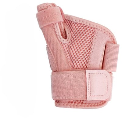 Verstelbare duimstabilisator,pijnverlichtende duimbrace voor mannen en vrouwen, ideaal voor peesschedeontsteking, artritis, verstuikingen, past rechts of links（1 stuk） - roze