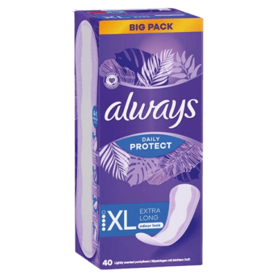 Always Daily Protect XL Extra Long Licht Geparfumeerde Inlegkruisjes - 40 stuks