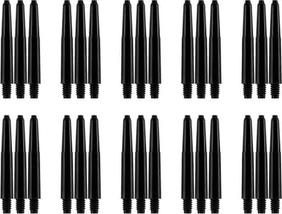 XQMax Dart Shafts - 10 Sets (30 stuks) - Inbetween - Zwart - Zwarte Darts Shafts