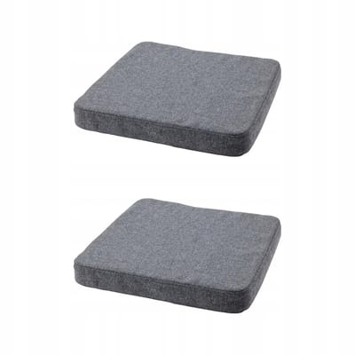 Set van 2 Merkloze Comfort Kussen voor Stoel - Grijs 39x37x5 cm