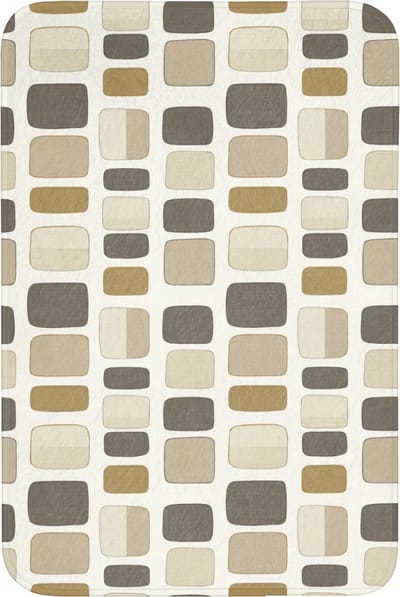 Badmat 60x90 cm - Antislip - Blokken - Vintage - Grijs - Badmatten voor badkamer - Badkamermat - Douchemat - Badkamer mat