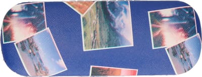 Concorde Brillenkoker/brillen opberghoes Holiday - hard kunststof - blauw - zonnebril hoes
