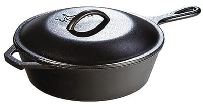 Diep, ronden gietijzeren braadpan met deksel - 2,84 l, 27 cm