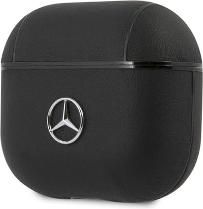 Mercedes-Benz Leather Case voor Apple Airpods 3 - Zwart