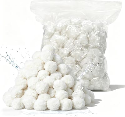 Filterbal voor zwembad, 1000 g katoenen bal voor efficiënte filtering, vervangt 36 kg zand in zandfiltersystemen, ideaal voor helder water