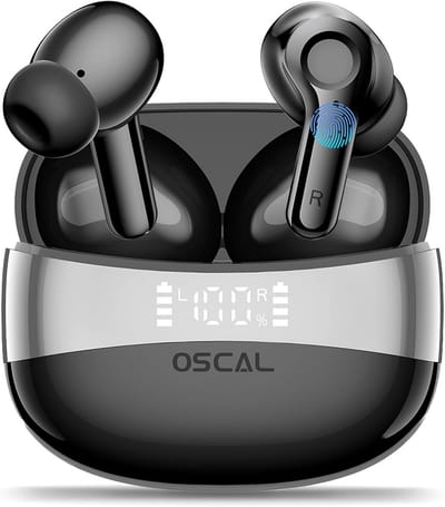OSCAL HiBuds 6 - Draadloze ANC-oordopjes met Bluetooth 5.4, 40 uur speelduur en IPX7 waterbestendig
