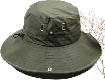 Livano Zonnehoed - Reishoed - UV Beschermende Hoed - Bucket Hat - Festival - Pet - Hoedje Voor Dames & Heren - Hoofdbescherming - Legergroen