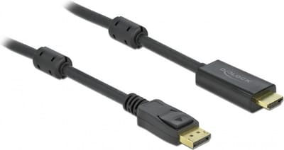 Premium DisplayPort naar HDMI kabel - DP 1.2 / HDMI 1.4 (4K 30Hz) / zwart - 10 meter