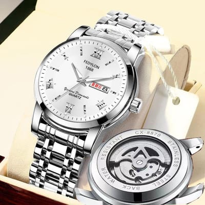 Nieuw Horloge Volautomatisch Niet-mechanisch Horloge Herenhorloge Waterdicht Lichtgevend Zakelijk Licht Luxe Horloge Herenhorloge minimum gray