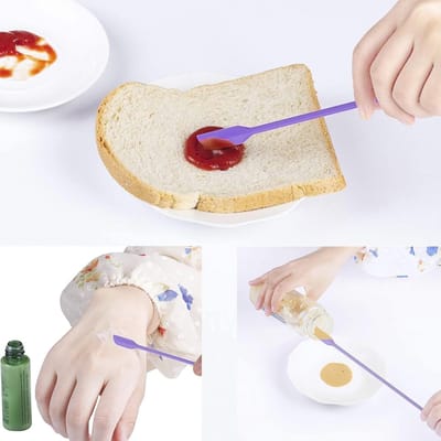 Mini spatula set van 4, flexibele siliconen spatels voor make-up, lotions en serums, ideaal voor nauwkeurig mengen in kleine potjes en flessen