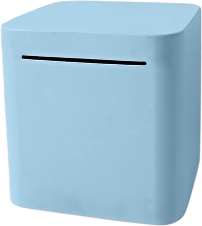 Metalen Spaardoos - Unieke Spaarpot - Geld Besparen - Onbreekbaar Roestvrij Staal - 19.9L x 19W cm - Blauw