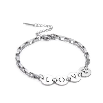 Sorprese armband - Love - armband dames - zilverkleurig - cadeau - Model A