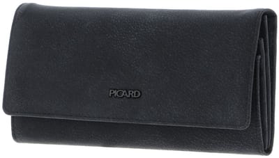 PICARD portemonnee Lesotho 1 Flap Wallet Black donkergrijs