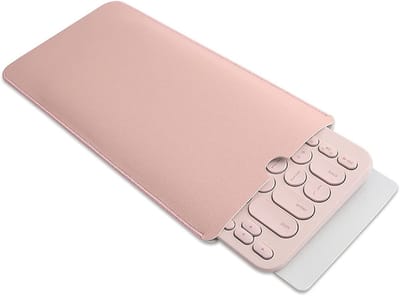 Dailygoods- Toetsenbordtas Waterdicht - Universele Beschermhoes - Draagbare Opbergtas - Stofdicht - Roze - Geschikt voor K380 - Laptoptas