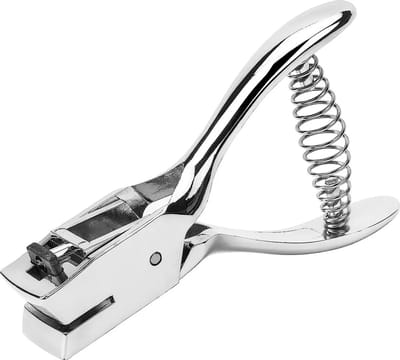 Sleufvormige perforator, badgeperforator, geschikt voor papierknutselwerk, ID-kaarten, PVC-sleufjes (1 stuk, zilver).
