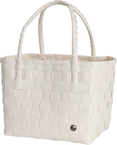 Handed By - Duurzame handgevlochten boodschappentas - Shopper - Weekendtas - Strandtas - Sporttas - Paris - parel wit - pearl white