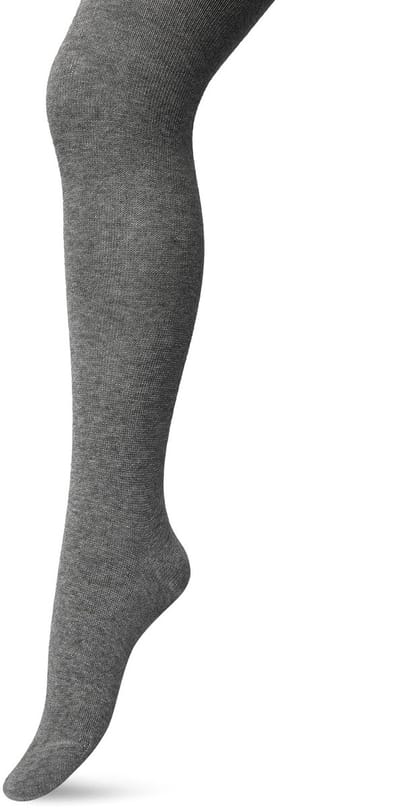 Bonnie Doon Biologisch Katoenen Maillot Dames Donker Grijs maat 36/38 S - Uitstekende pasvorm - Gladde Naden - OEKO-TEX gecertificeerd - Bio Cotton Tights - Duurzaam Huidvriendelijk Bio Katoen - Donkergrijs Gemeleerd - Dark Grey Heather - BP051900.56