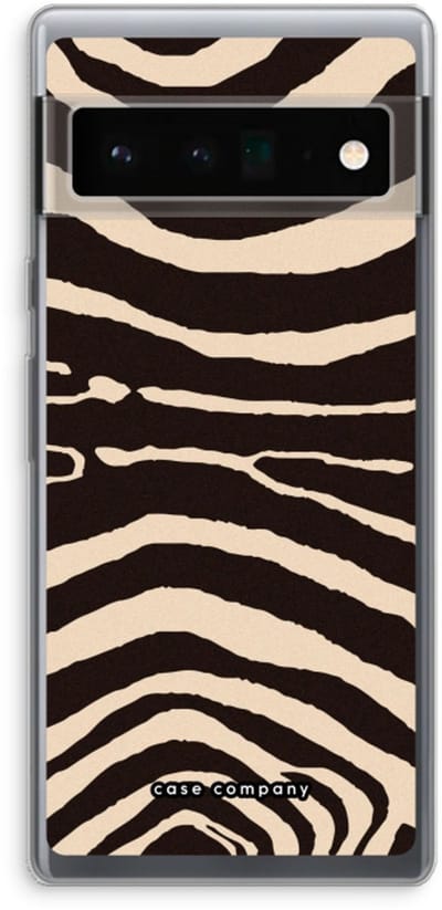 Case Company® - Hoesje geschikt voor Google Pixel 6 Pro hoesje - Arizona Zebra - Soft Cover Telefoonhoesje - Bescherming aan alle Kanten en Schermrand