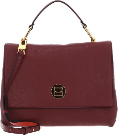 COCCINELLE Leren Handtas Schoudertas Liya Handbag Brandy / Gren. Red Bruine