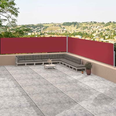 vidaXL - Windscherm - uittrekbaar - 117x1200 - cm - rood