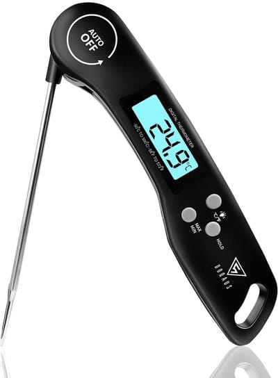 STAR&STER - Digitale Vleesthermometer met LCD-scherm – Snel & Nauwkeurig – Opvouwbare Sonde – Automatische Aan/Uit – Voor Keuken & BBQ