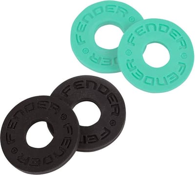 Fender Straps Blocks - Rubber Strap Locking Ringen (Zwart en Surf Groen)