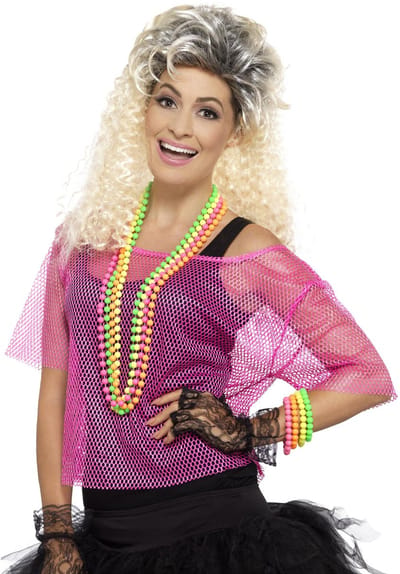 Visnet top neon roze - Maat M/L