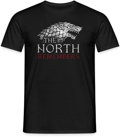 Game Of Thrones The North Remembers Schrikwolf T-Shirt Heren
