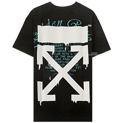 Off-White Druipende Pijlen Korte Mouw Over T-shirt Zwart Heren Tops Zwart Wit OMAA038R201850051001 M white