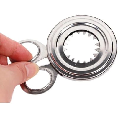 Duurzame, handige hardgekookte eierschaaltopper, snijder, roestvrijstalen opener, essentieel kookgereedschap, thuis-eikoekje gray