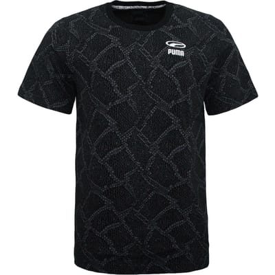 Puma Heren Snake Pack AOP Tee Casual T-shirt Zwart 579911 01