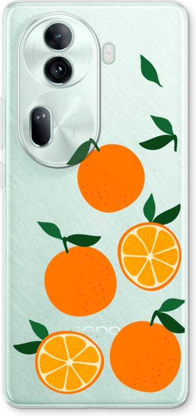 Case Company® - Hoesje geschikt voor Oppo Reno 11 Pro hoesje - Will you be my clementine - Soft Cover Telefoonhoesje - Bescherming aan alle Kanten en Schermrand