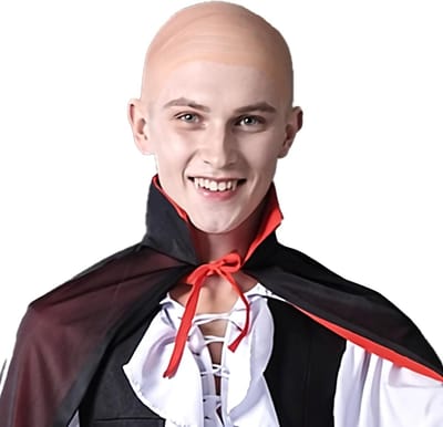 Halloween Kaal Hoofdkap met Perukennet, Elastische Latex Kaal Hoofddeksel voor Cosplay, Feestkleding en Grappige Vampier Kostuums