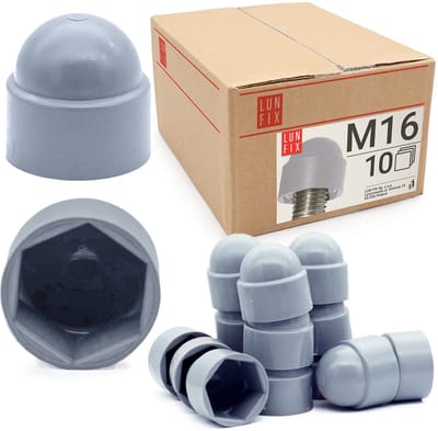 LUN FIX - Schroefkap - Zeskant Dekking - M16 - 10 Stuks - Beschermkappen