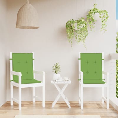 vidaXL - Stoelkussens - 2 - st - lage - rug - 100x50x4 - cm - stof - gemêleerd - groen