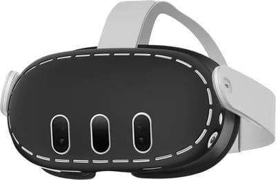 VORTEX VR siliconen brilhoes voor Meta Quest 3 – Zachte beschermende schaal, antislip stofdichte VR-headsethoes, verkrijgbaar in zwart, grijs en blauw