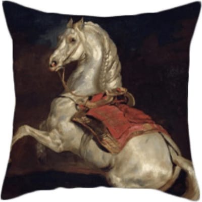 Sierkussen Paard Lipizzaner Klassiek Cadeau 45 x 45 cm.