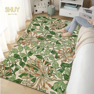 William Morris Aardbei Slaapkamer Tapijt Retro Vloermat Woonkamer Bank Decoratief Kleed Salontafel Matten Bedzijde Antislip Kleden 160x230cm-63x91in
