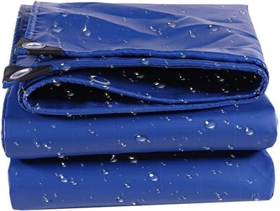 Afdekzeil Waterdicht - Dekzeil met Ringen - Tuinmeubelen Beschermen - Versterkte Rubberen Randen - 150 x 220 cm - Blauw