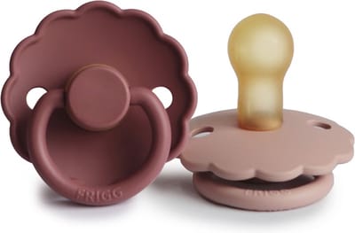 Frigg Fopspeen Daisy Baby Blush/Woodchuck T1 0-6mnd (2 stuks)
